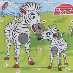 zebra - puzzel van hout