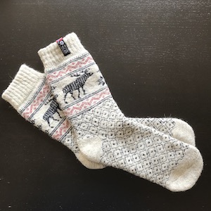 Noorse sokken met elandmotief