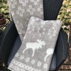 Eland - wollen woonplaid - beige/wolwit