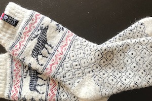 Noorse sokken elandmotief